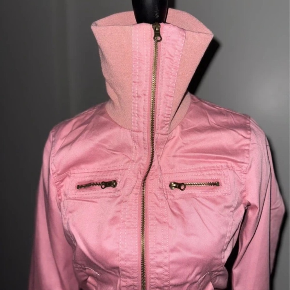 Miss London Blush High-Collar Jacket